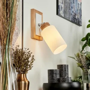 hofstein Applique murale Represita Chrome, Écru, Blanc, 1 lumière* Lampes Modernes