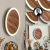 hofstein Applique murale Rocha LED Brun, Couleur bois, Noir, 1 lumière* Lampes Modernes