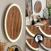 hofstein Applique murale Rocha LED Brun, Couleur bois, Noir, 1 lumière* Lampes Modernes
