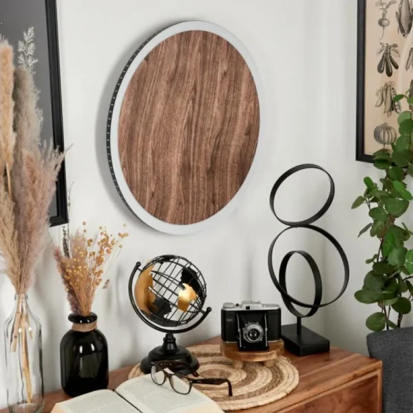 hofstein Applique murale Rocha LED Brun, Couleur bois, Noir, 1 lumière* Lampes Modernes