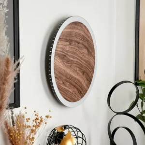 hofstein Applique murale Rocha LED Brun, Couleur bois, Noir, 1 lumière* Lampes Modernes