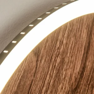 hofstein Applique murale Rocha LED Brun, Couleur bois, Noir, 1 lumière* Lampes Modernes