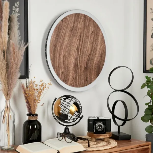 hofstein Applique murale Rocha LED Brun, Couleur bois, Noir, 1 lumière* Lampes Modernes