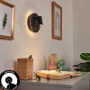 hofstein Applique murale Rukutu LED Noir, 2 lumières* Lampes Modernes