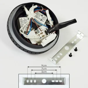 hofstein Applique murale Rukutu LED Noir, 2 lumières* Lampes Modernes