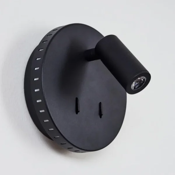 hofstein Applique murale Rukutu LED Noir, 2 lumières* Lampes Modernes