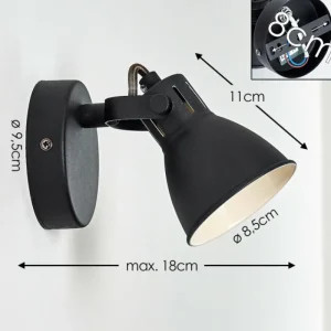hofstein Applique murale Salinas Noir, 1 lumière* Lampes Modernes