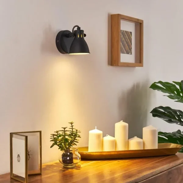 hofstein Applique murale Salinas Noir, 1 lumière* Lampes Modernes