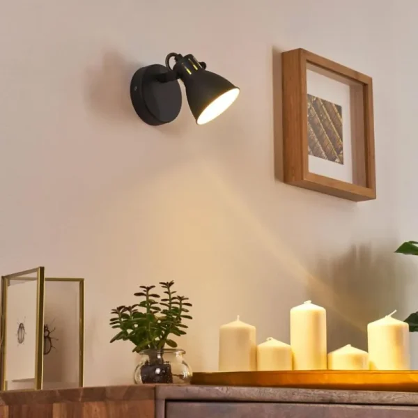 hofstein Applique murale Salinas Noir, 1 lumière* Lampes Modernes