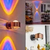 hofstein Applique murale Sapri Cuivre, Noir, 1 lumière* Lampes En Verre