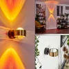 hofstein Applique murale Sapri Vieux laiton, Noir, 1 lumière* Lampes En Verre
