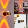 hofstein Applique murale Sapri Vieux laiton, Noir, 1 lumière* Lampes En Verre