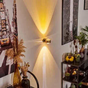 hofstein Applique murale Sapri Vieux laiton, Noir, 1 lumière* Lampes En Verre
