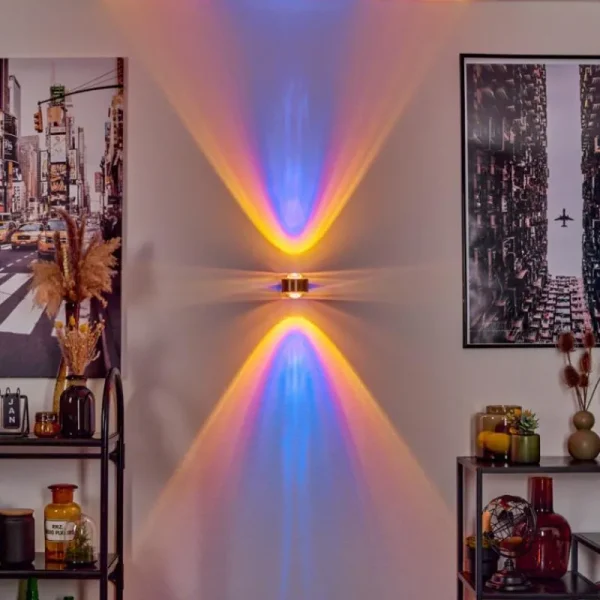 hofstein Applique murale Sapri Vieux laiton, Noir, 1 lumière* Lampes En Verre