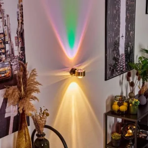 hofstein Applique murale Sapri Vieux laiton, Noir, 1 lumière* Lampes En Verre