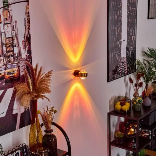 hofstein Applique murale Sapri Vieux laiton, Noir, 1 lumière* Lampes En Verre