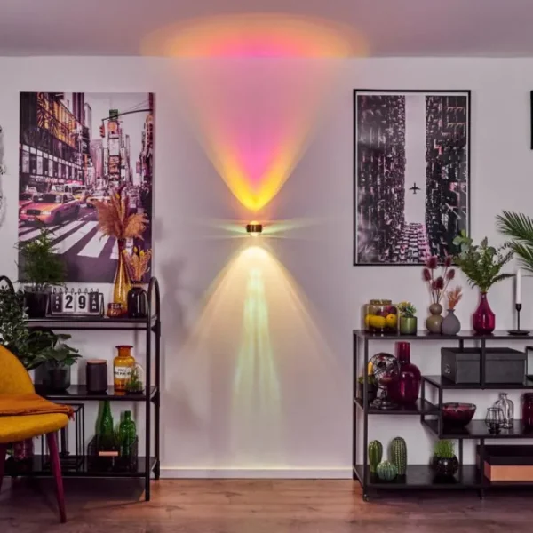 hofstein Applique murale Sapri Vieux laiton, Noir, 1 lumière* Lampes En Verre