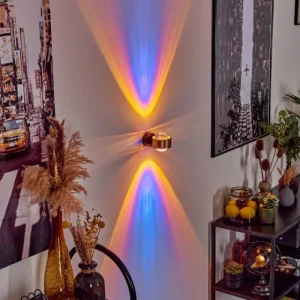 hofstein Applique murale Sapri Vieux laiton, Noir, 1 lumière* Lampes En Verre