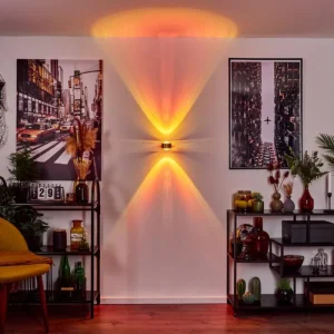 hofstein Applique murale Sapri Vieux laiton, Noir, 1 lumière* Lampes En Verre