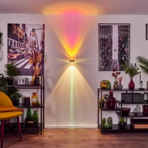 hofstein Applique murale Sapri Vieux laiton, Noir, 1 lumière* Lampes En Verre