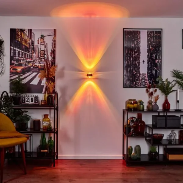 hofstein Applique murale Sapri Vieux laiton, Noir, 1 lumière* Lampes En Verre