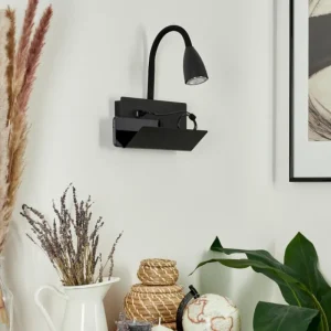 hofstein Applique murale Sarnen Noir, 1 lumière* Lampes Modernes