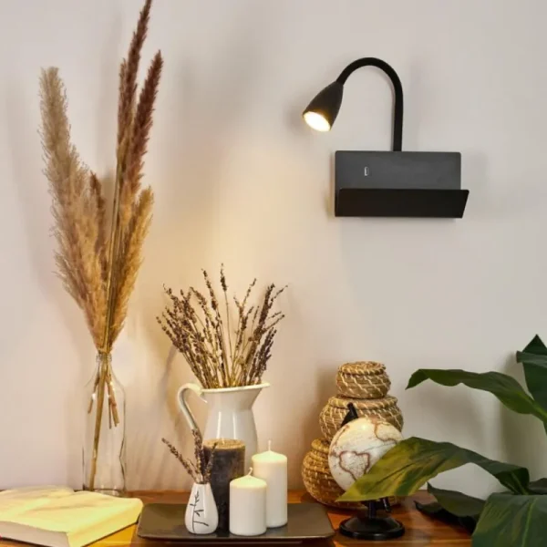hofstein Applique murale Sarnen Noir, 1 lumière* Lampes Modernes