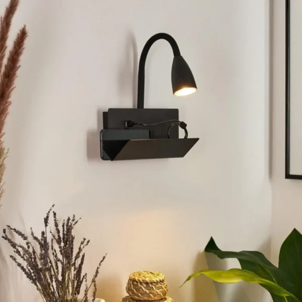 hofstein Applique murale Sarnen Noir, 1 lumière* Lampes Modernes