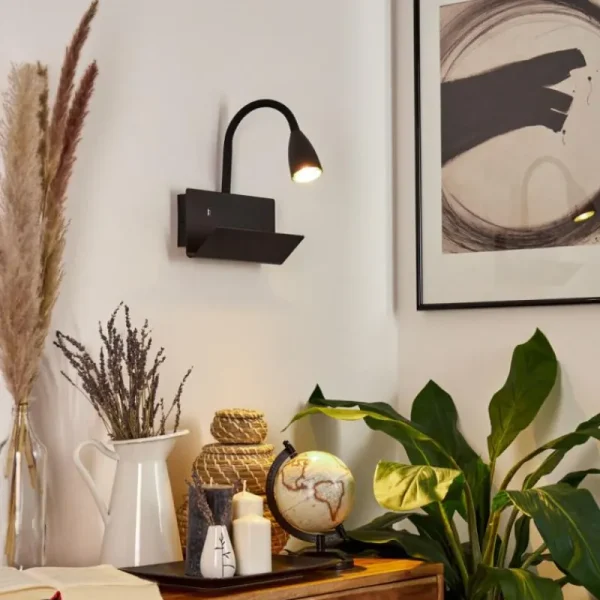 hofstein Applique murale Sarnen Noir, 1 lumière* Lampes Modernes