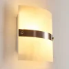 hofstein Applique murale Sibo Acier inoxydable, 2 lumières* Lampes En Verre