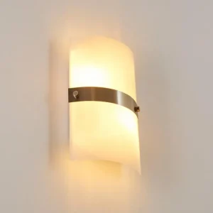 hofstein Applique murale Sibo Acier inoxydable, 2 lumières* Lampes En Verre