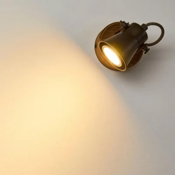 hofstein Applique murale Skodsbol Bois foncé, Noir, 1 lumière* Lampes Modernes