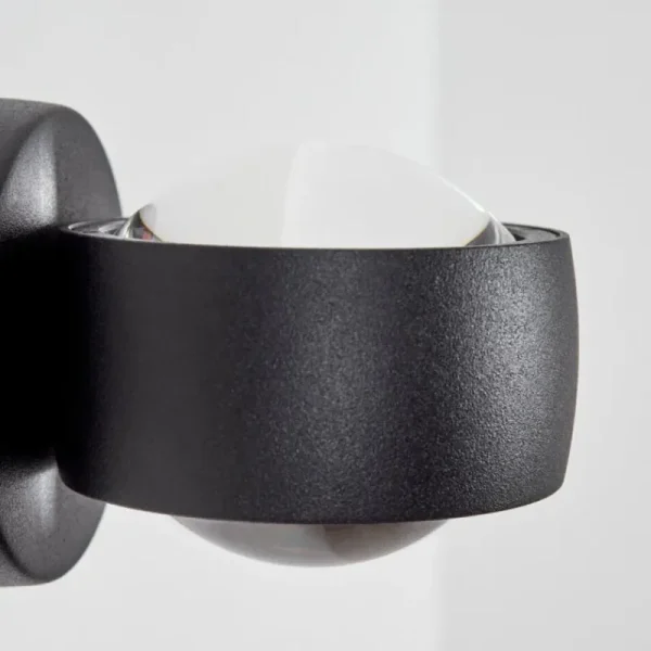 hofstein Applique murale Stong LED Noir, 1 lumière* Lampes En Verre