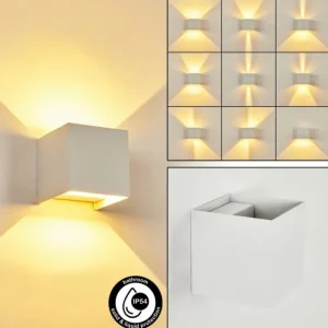hofstein Applique murale Strandaa LED Blanc, 2 lumières* Lampes Modernes