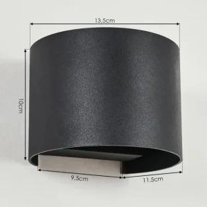 hofstein Applique murale Strandaa LED Noir, 2 lumières* Lampes Modernes