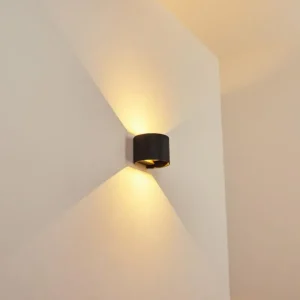 hofstein Applique murale Strandaa LED Noir, 2 lumières* Lampes Modernes
