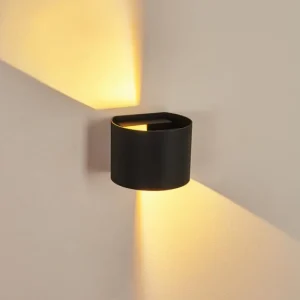 hofstein Applique murale Strandaa LED Noir, 2 lumières* Lampes Modernes