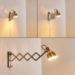 hofstein Applique murale Stranderott Chrome, Acier inoxydable, 1 lumière* Lampes Modernes