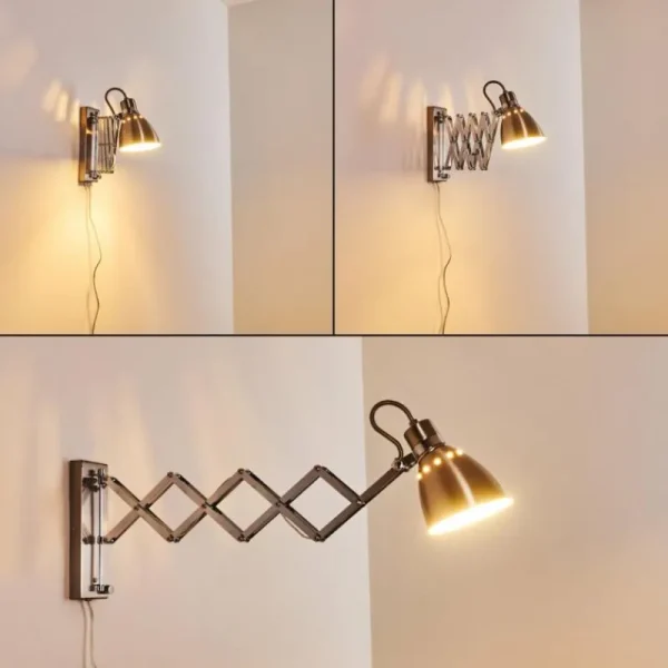 hofstein Applique murale Stranderott Chrome, Acier inoxydable, 1 lumière* Lampes Modernes