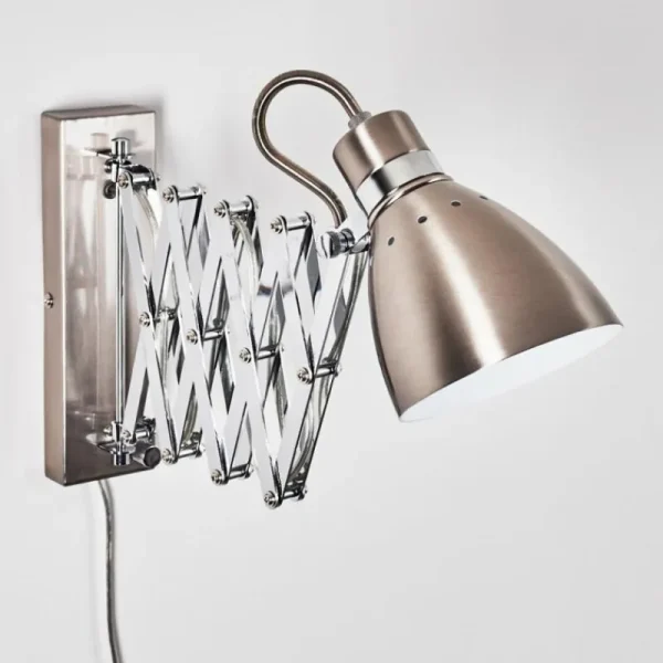 hofstein Applique murale Stranderott Chrome, Acier inoxydable, 1 lumière* Lampes Modernes