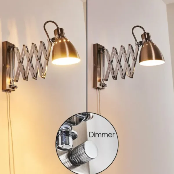 hofstein Applique murale Stranderott Chrome, Acier inoxydable, 1 lumière* Lampes Modernes