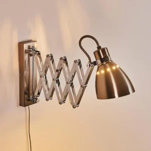hofstein Applique murale Stranderott Chrome, Acier inoxydable, 1 lumière* Lampes Modernes