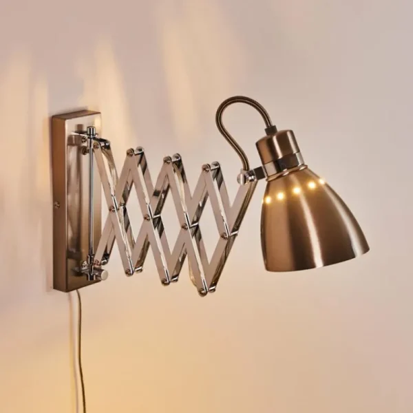 hofstein Applique murale Stranderott Chrome, Acier inoxydable, 1 lumière* Lampes Modernes