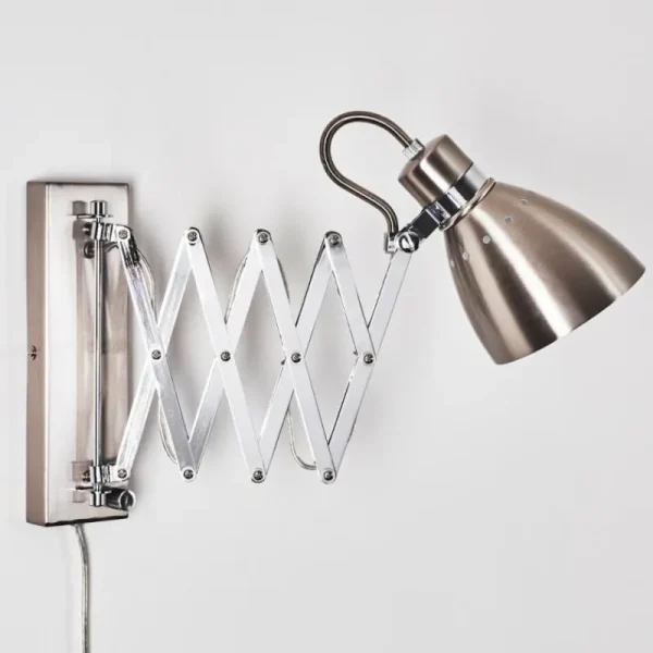hofstein Applique murale Stranderott Chrome, Acier inoxydable, 1 lumière* Lampes Modernes