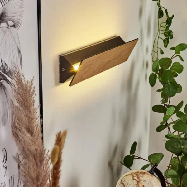 hofstein Applique murale Syar LED Noir, 1 lumière* Lampes Modernes