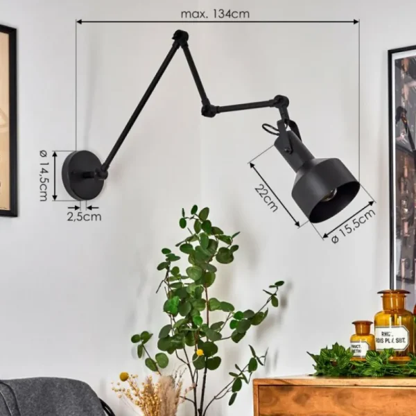 hofstein Applique murale Tablazos Noir, 1 lumière* Lampes Modernes