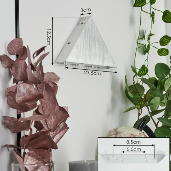 hofstein Applique murale Tapurai LED Argenté, 1 lumière* Lampes Modernes