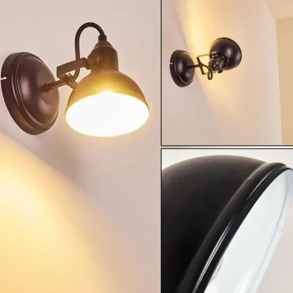 hofstein Applique murale Tina Noir, 1 lumière* Lampes Modernes