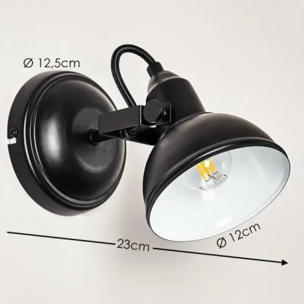 hofstein Applique murale Tina Noir, 1 lumière* Lampes Modernes