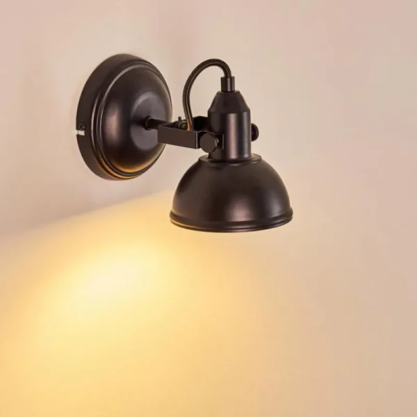 hofstein Applique murale Tina Noir, 1 lumière* Lampes Modernes